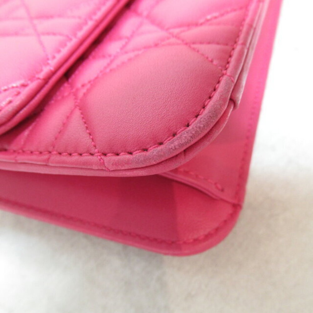 Dior chain wallet Shoulder Bag lambskin pink - Picture 9 of 10